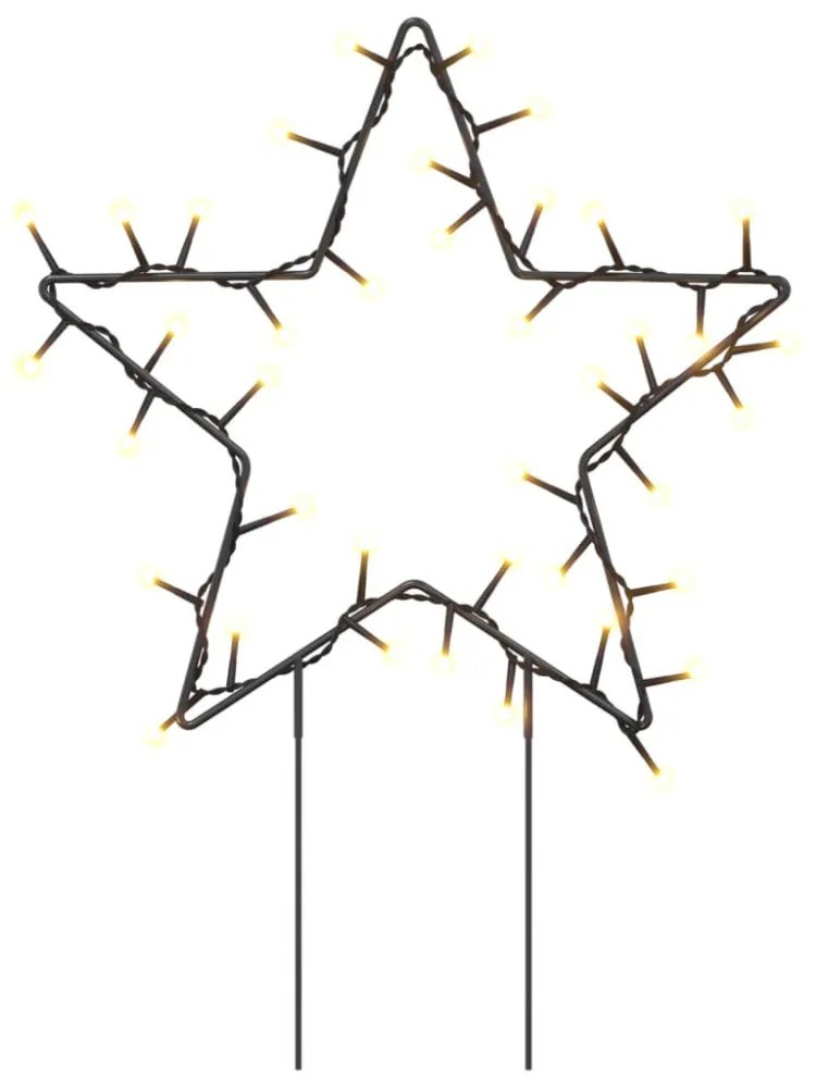 karácsonyi csillag fénydekoráció 3 cövekkel 50 LED 29 cm