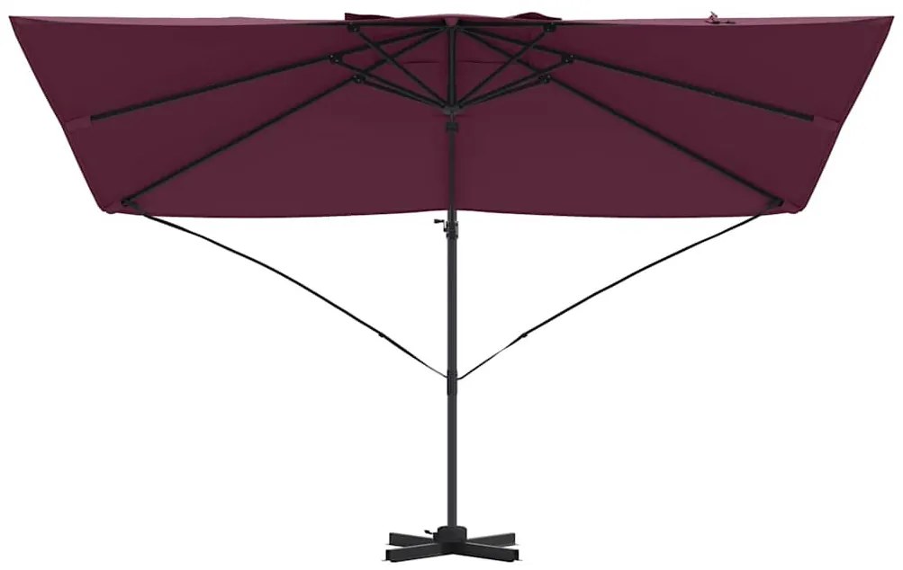 Cantilever Roma Napernyő Piros és Fekete 352 x 251 x 260 cm