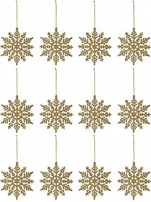 Csillag 10cm Arany 12db Karácsonyi dekoráció