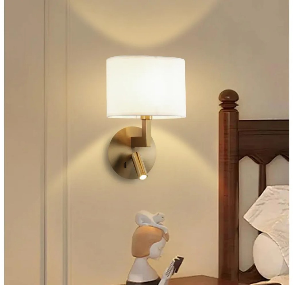 Brilagi - LED Fali lámpa DAYA 1xE14/40W/230V + LED/3W krémes/arany BRI202