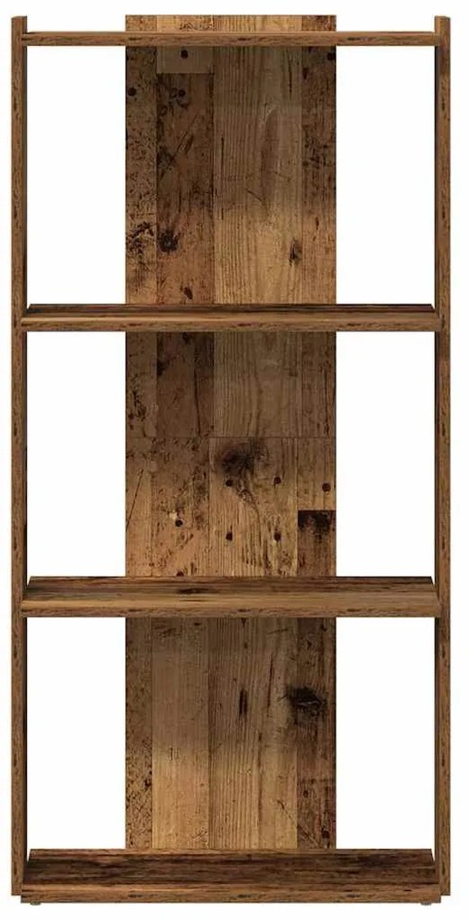 Könyvespolc 3 szintes Régi fa 60x30x120 cm Műfa