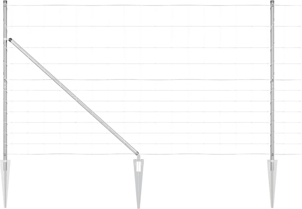 vidaXL Kerítésoszlop Galvanizált 50 x 1,4 m Acél