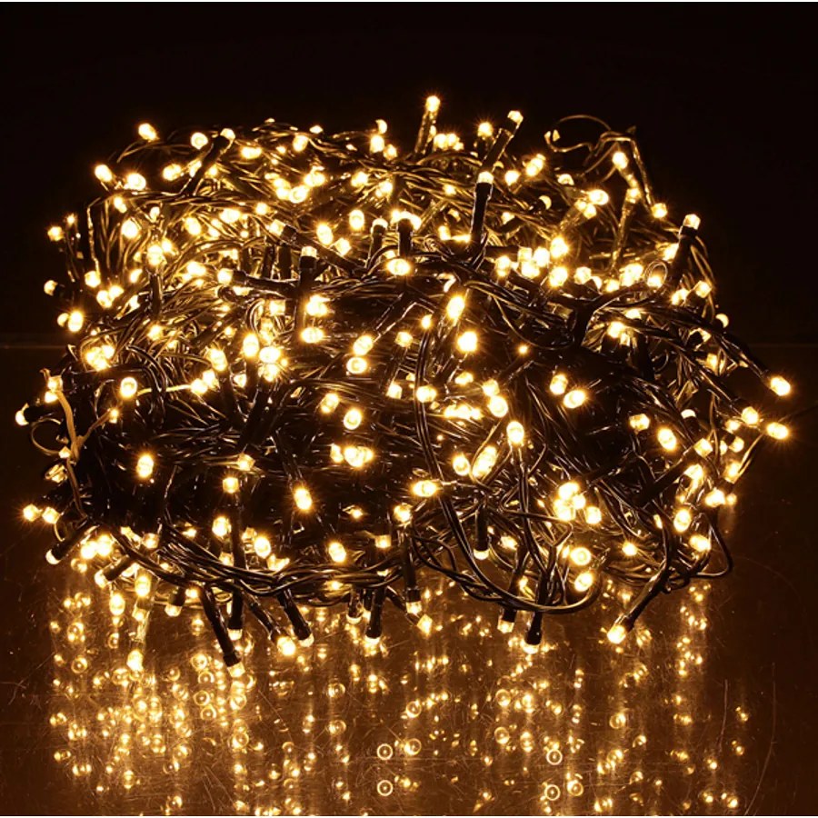 14,9 m-es 1152 LED-es sűrű BOA fényfüzér, hálózati adapteres, meleg fehér, 8 világítási mód, időzíthető, IP44