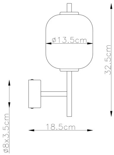 Globo 15217W - LED fali lámpa EWALD LED/7W/230V
