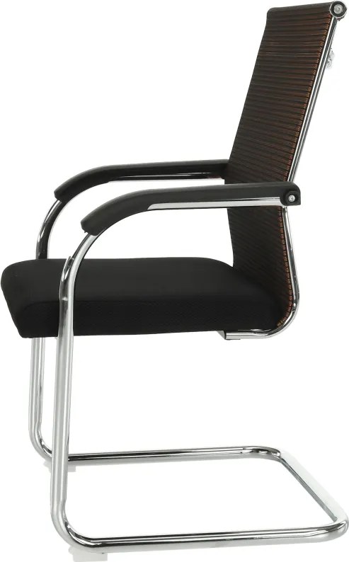 Tárgyalószék, fekete/barna, ESIN