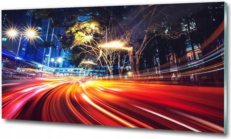 Fotó üvegkép Sebesség a városban 100x50