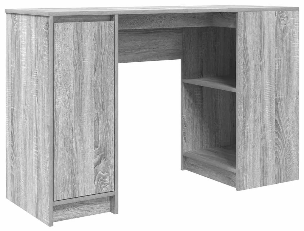 szürke sonoma színű szerelt fa íróasztal 120x42x76 cm