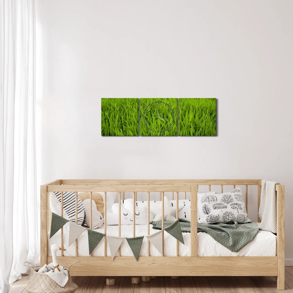 A fű képe (órával) (90x30 cm)