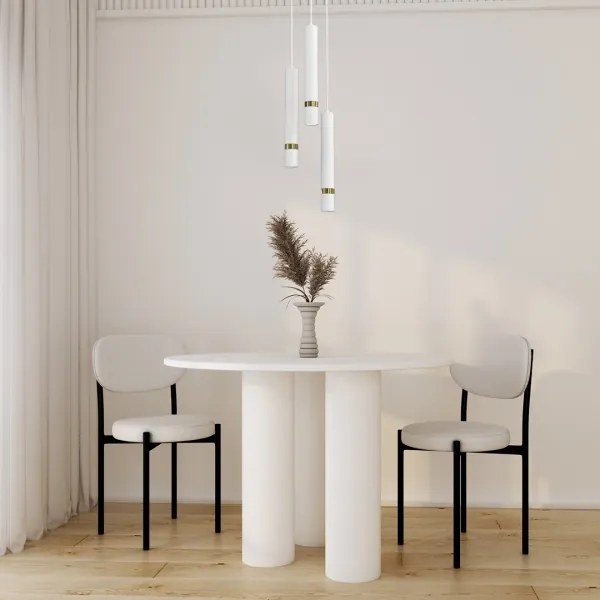 Csillár zsinóron JOKER 3xGU10/8W/230V fehér/arany