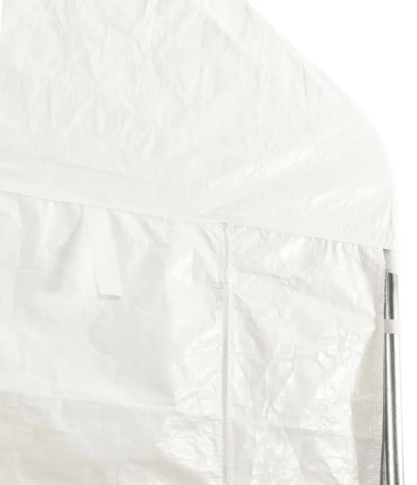 fehér polietilén pavilon tetővel 11,15 x 5,88 x 3,75 m