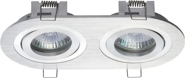 RENDL BIZZ II billenthető szálcsiszolt alumínium 12V GU5,3 2x50W