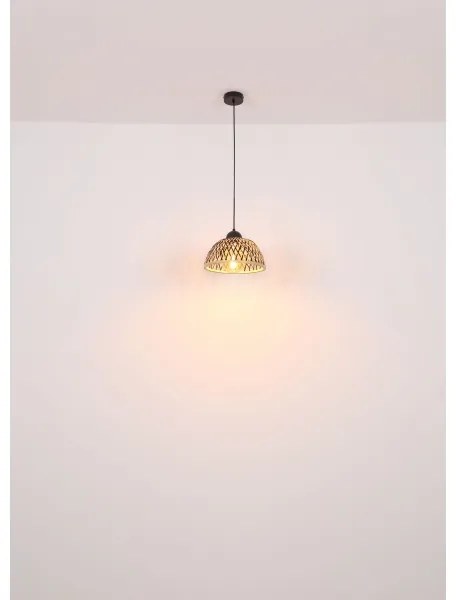 Globo 15767H1 - Csillár zsinóron COLLY 1xE27/15W/230V bambusz