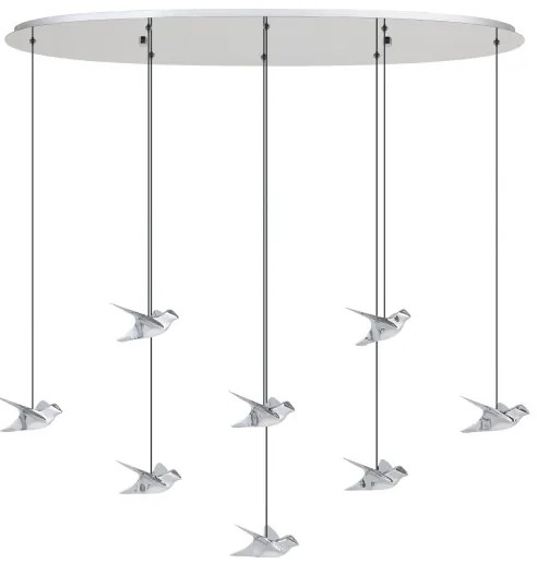 Eglo 390401 - LED Dimmelhető csillár zsinóron PARATEBUENO 8xLED/4,2W/230V króm