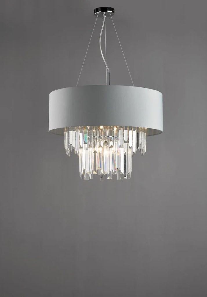 Dar lighting glamour kristály függeszték halle szürke darhal0639