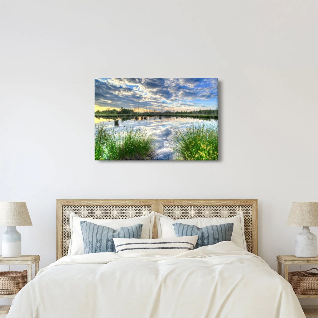 A tó és a nád képe (90x60 cm)