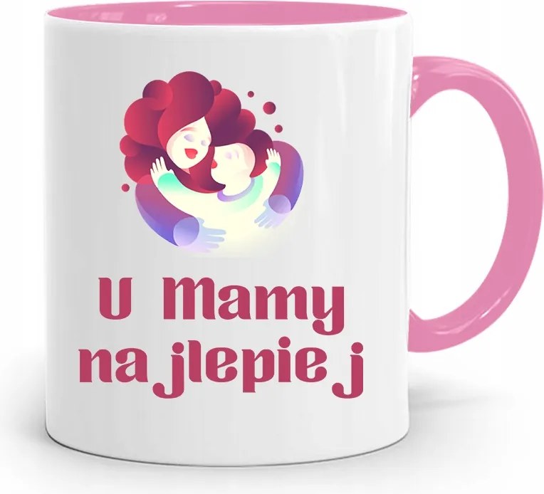 Rózsaszín Bögre Ajándék Anyukáknak A Legjobb Nyomtatott Fotóval