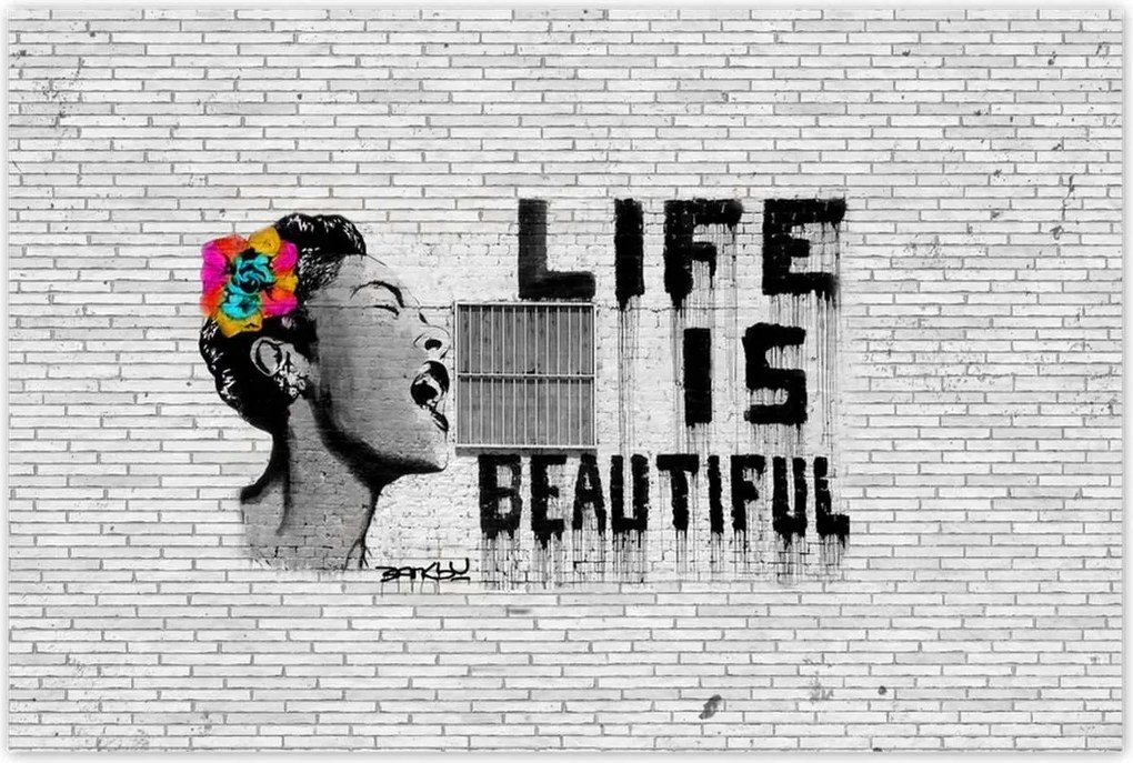 Poszterek 120x80 Banksy Life is beautiful