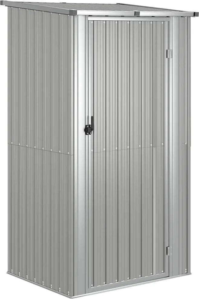 vidaXL szürke horganyzott acél kerti fészer 118,5 x 97 x 209,5 cm