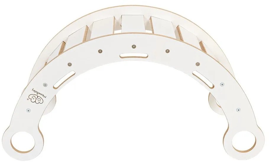 Fehér-bézs borovi fenyő hinta 39x75x38 cm Montessori – Meowbaby