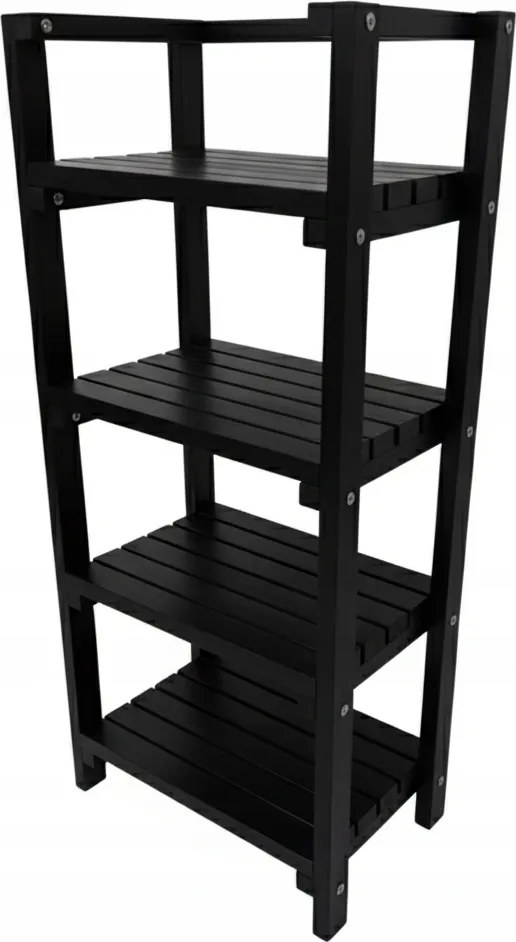 Fából készült, robusztus könyvespolc 56/35/120 Ébenfa