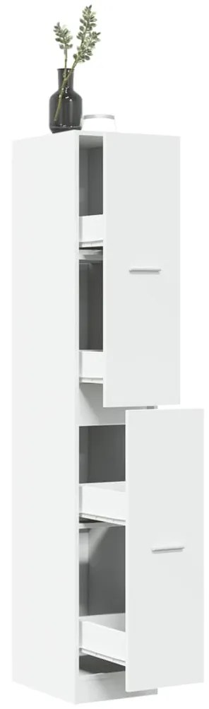 fehér patikusszekrény 30 x 41 x 174,5 cm rétegelt fából