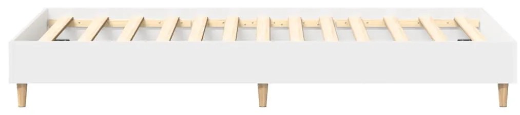 fehér szerelt fa ágykeret matrac nélkül 100 x 200 cm