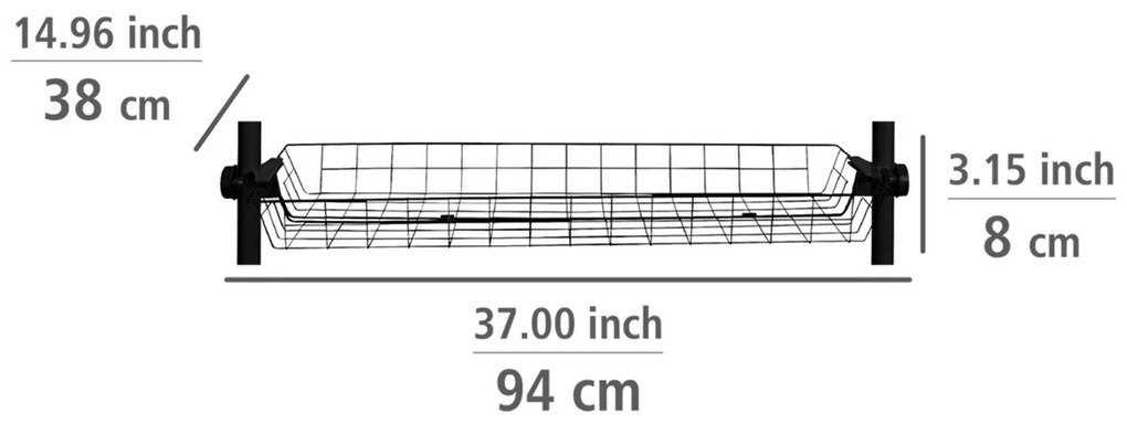 Wenko 2 db drótkosár Herkules szett, fekete