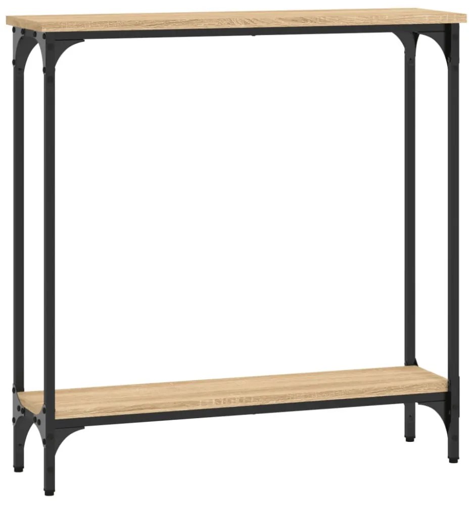 sonoma tölgyfa konzolasztal 75 x 22,5 x 75 cm rétegelt fából