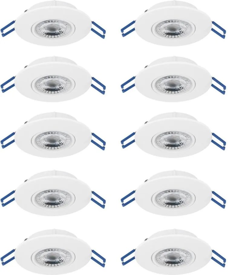 Eglo 300187 - SZETT 10xLED beépíthető mennyezeti lámpa GEDREZ LED/4,9W/230V átm. 9 cm fehér