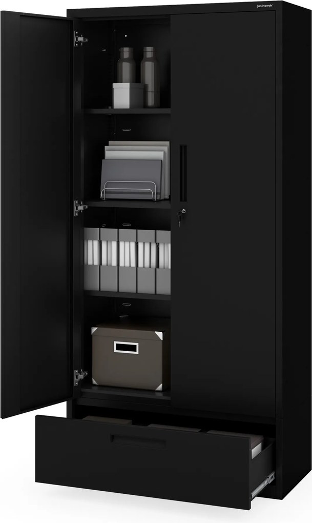 Megan Czarny - szuflada pojedyncza 185 cm