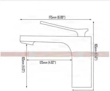 Álló mosdócsaptelep EYN CKB2241, egykaros, egylyukas kivitel fekete, matt fekete és sötétszürke felülettel — 30,5 cm