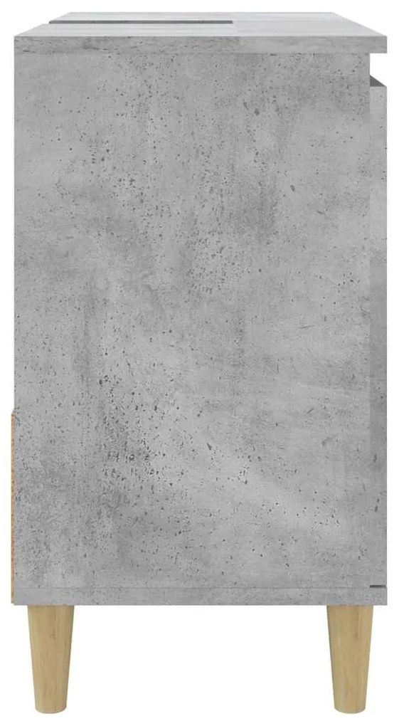 betonszürke szerelt fa fürdőszobaszekrény 65 x 33 x 60 cm