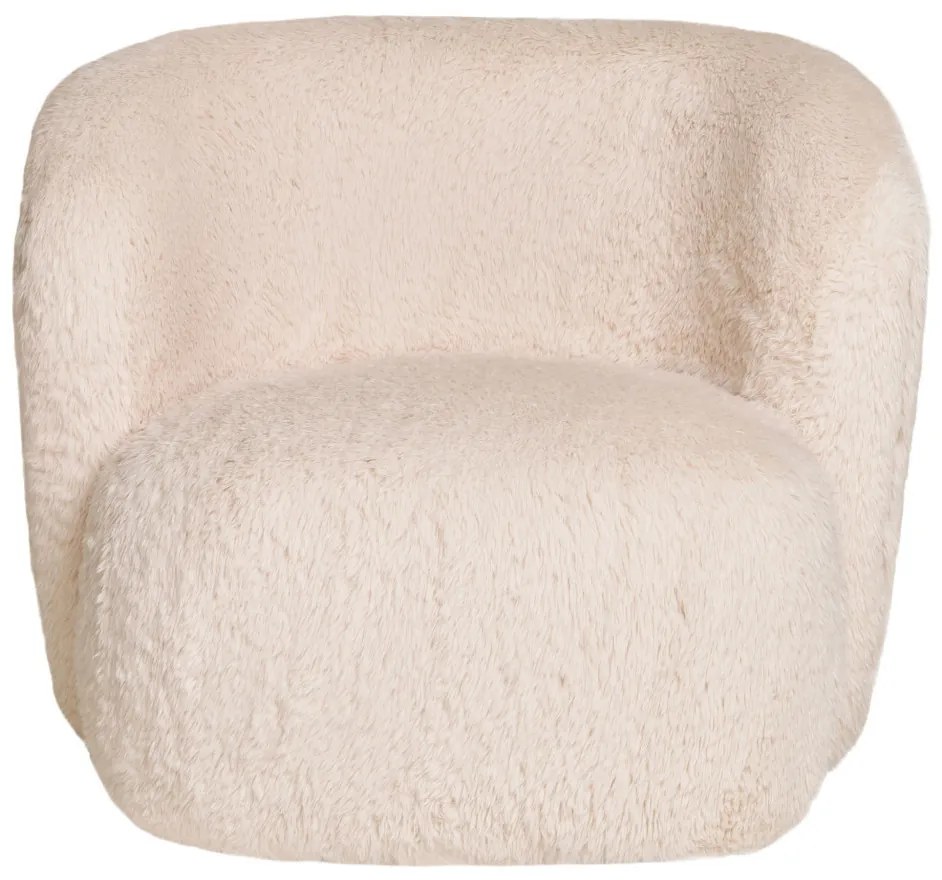 Setubal fotel, mesterséges szőrme, elefántcsont