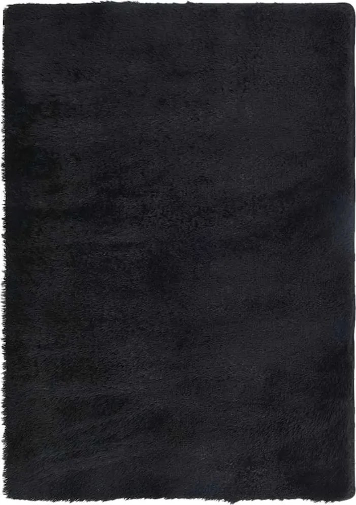 vidaXL fekete hosszú szálú NAVARRA bozontos szőnyeg 120x170 cm