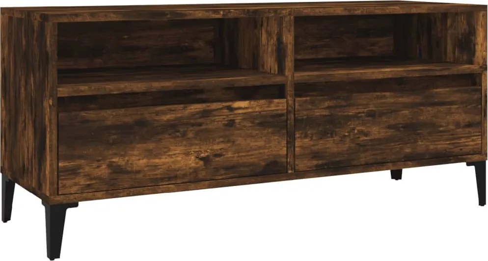 vidaXL füstös tölgy színű szerelt fa TV-szekrény 100x34,5x44,5 cm