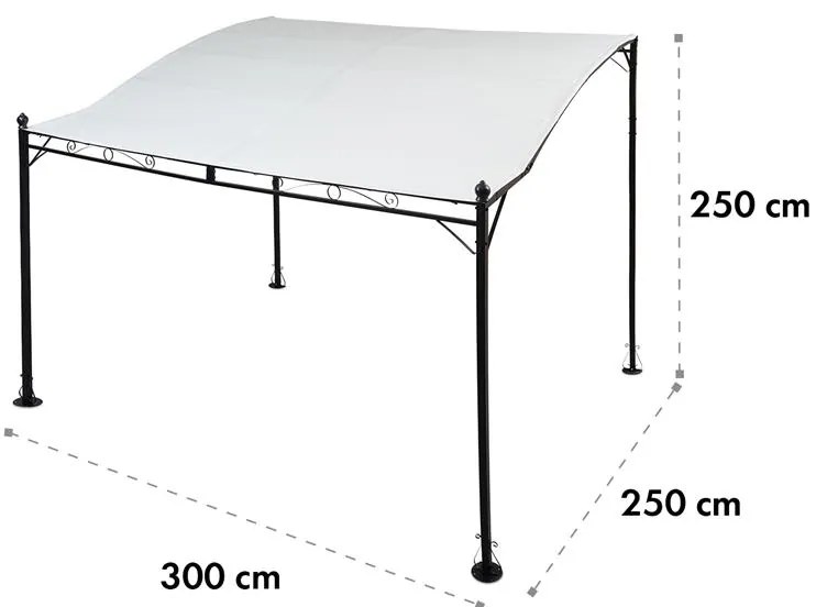 Allure, pergola, árnyékoló, pavilon, 300 x 250 cm, poliészter, világos bézs