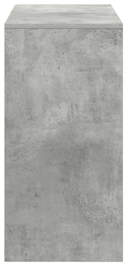 vidaXL Asztal fiókkal tárolóval Beton Szürke 90 x 37.5 x 75 cm Faanyag