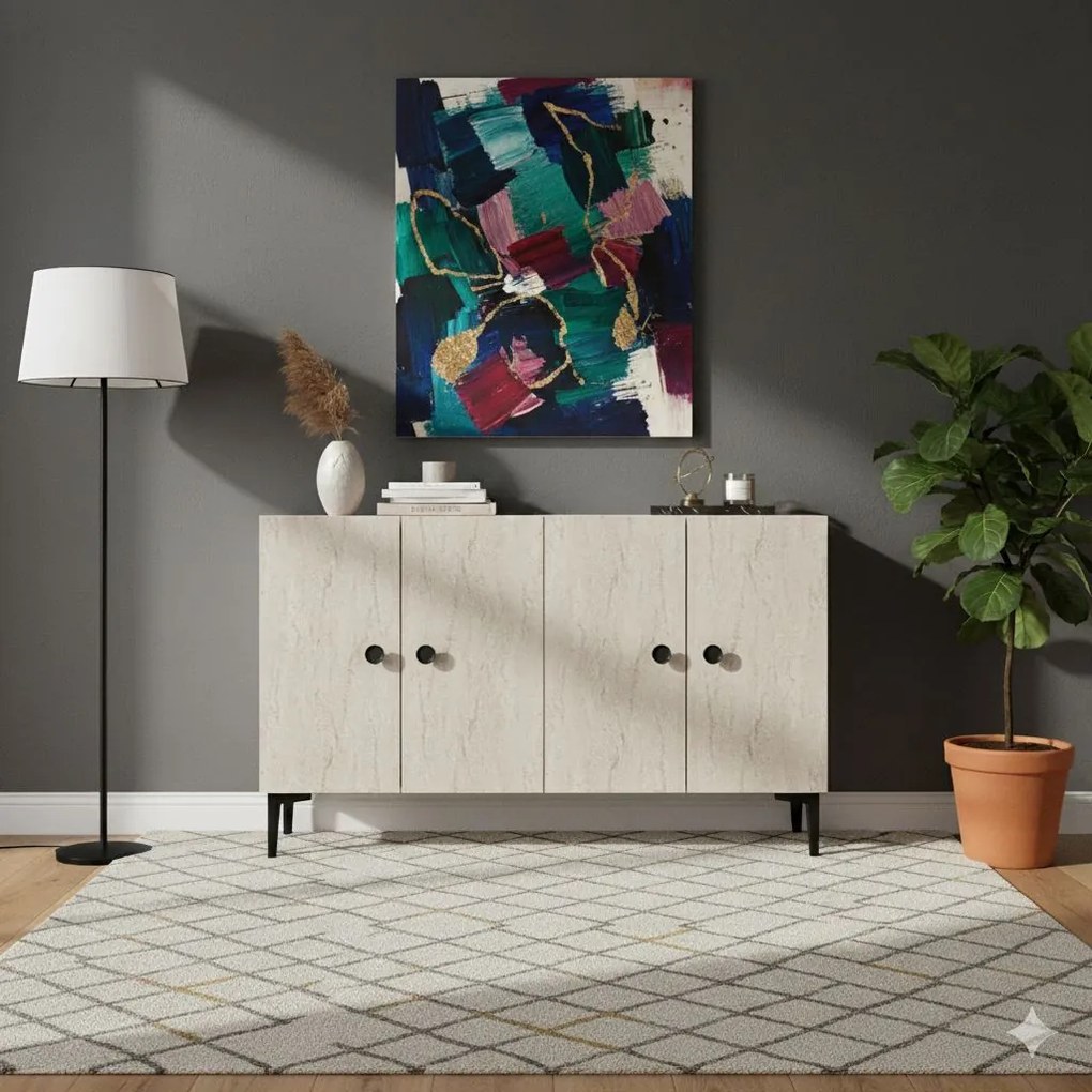Pella 120 - White, Travertine