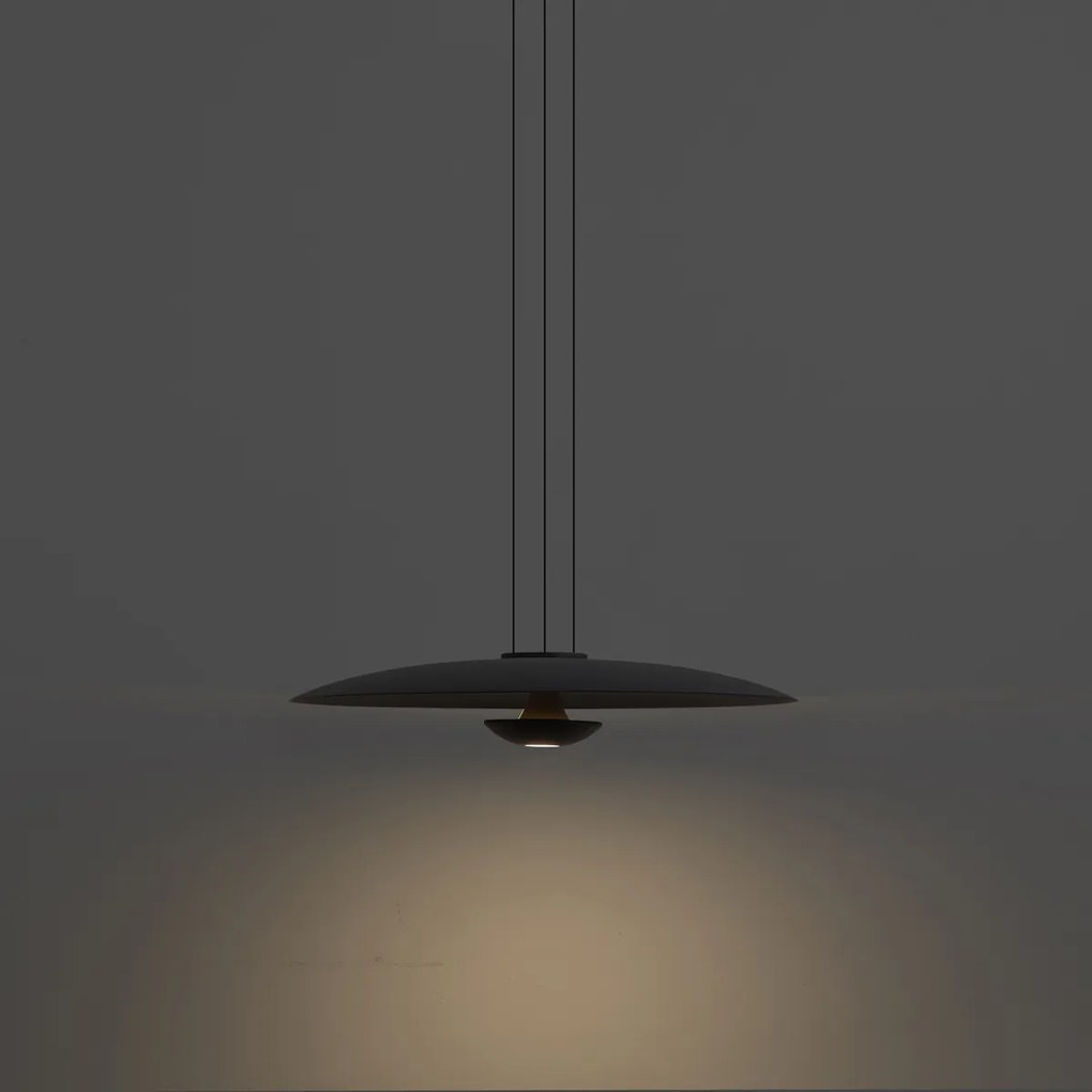 Modern függőlámpa fekete, szabályozható LED-del - Smith