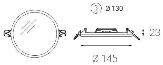 LED2 - LED Fürdőszobai beépíthető lámpa SLIM LED/10W/230V IP43 CRI 90