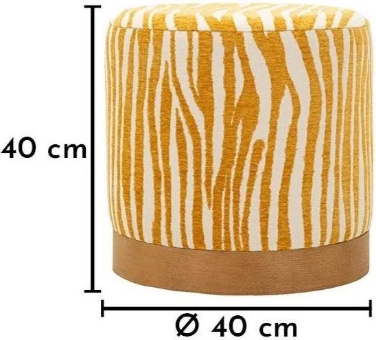 Mustársárga puff Savana – Mauro Ferretti