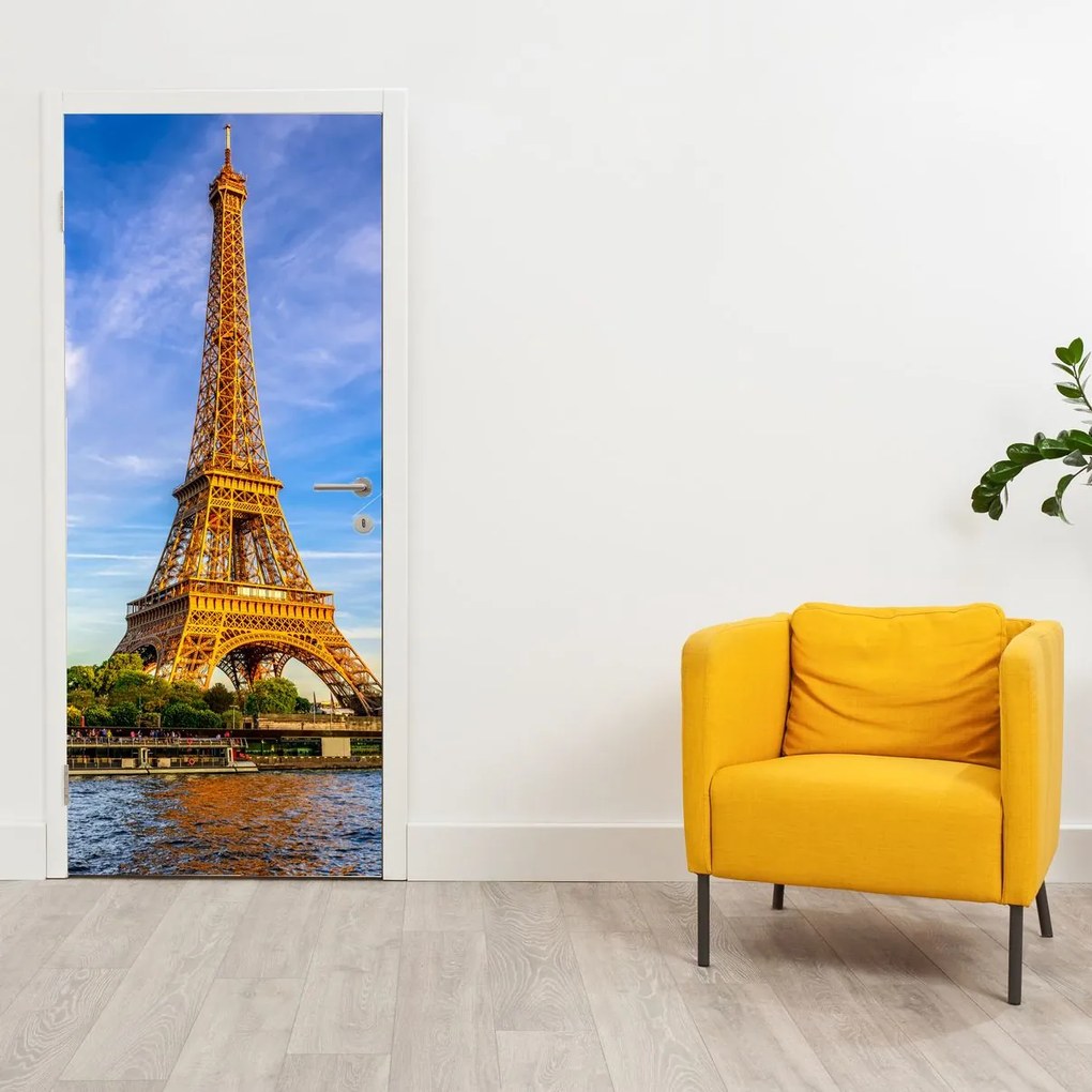 Fotótapéta ajtóra - Eiffel-torony (95x205cm)