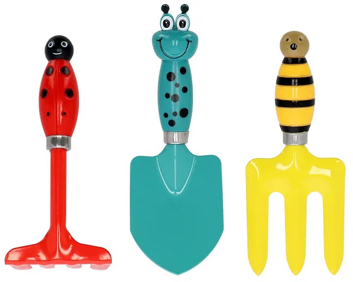 Gyerek kerti szerszám szett, katica, béka, méhecske