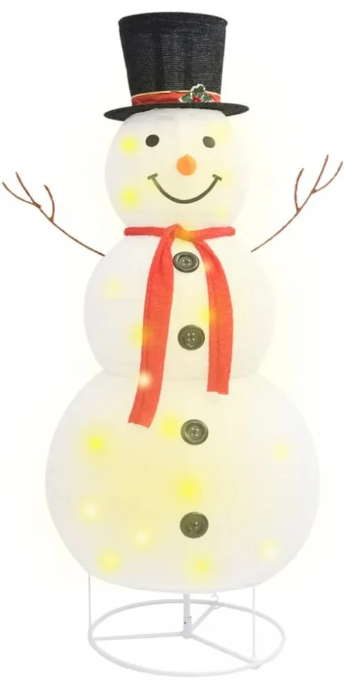 dekoratív luxus szövet karácsonyi LED-es hóember figura 180 cm