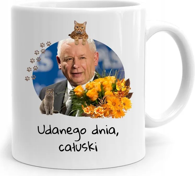 Vicces Bögre A Pis Elnökétől Jaroslaw Kaczynski fényképes nyomtatással