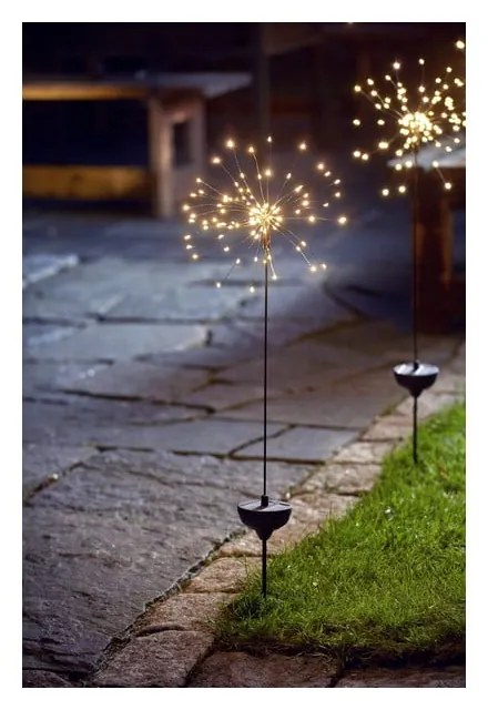 Firework kültéri napelemes LED lámpa fehér diódákkal, magasság 100 cm - Star Trading