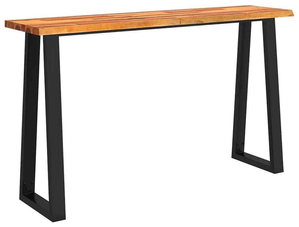tömör akácfa konzolasztal természetes éllel 140 x 40 x 80 cm