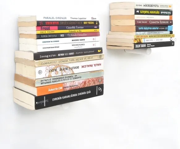 KÉSZLET 2x Fali polc 15x21 cm fekete/fehér