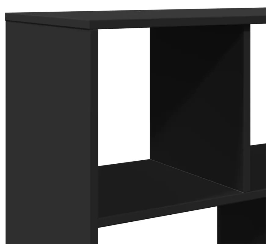 fekete szerelt fa térelválasztó 100 x 33 x 156,5 cm