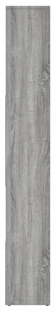 szürke sonoma színű szerelt fa könyvszekrény 67 x 24 x 161 cm